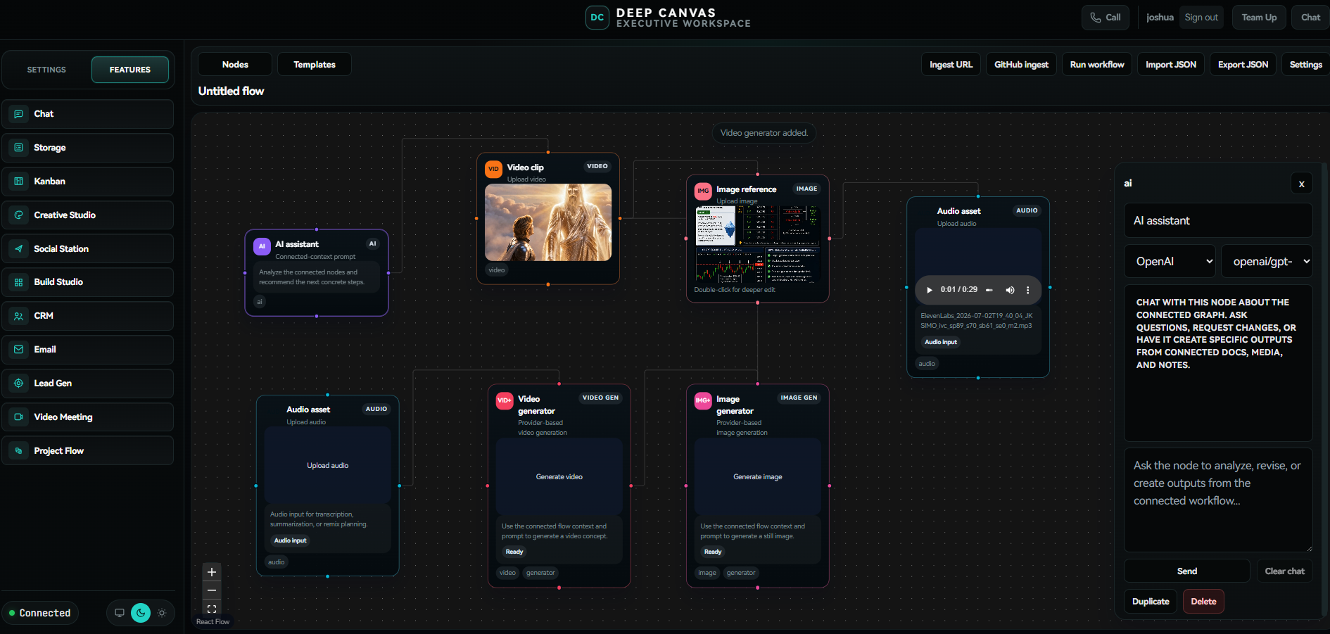 Visual workflow planning